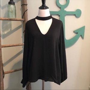 Lush Black Blouse